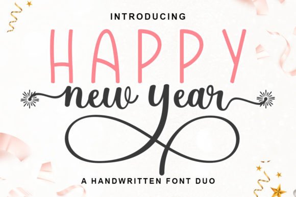 Happy New Year Duo: A Script Font for Editorial Expression