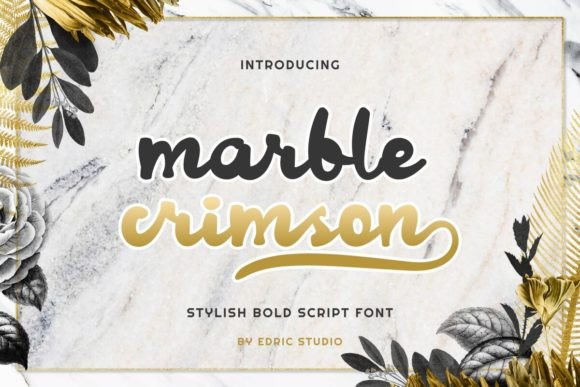 Marble Crimson: A Script Font for Bold Campaigns