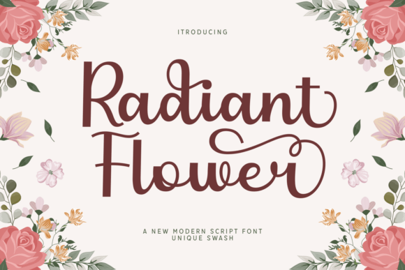 Radiant Flower Script Font for Crafters and Designers