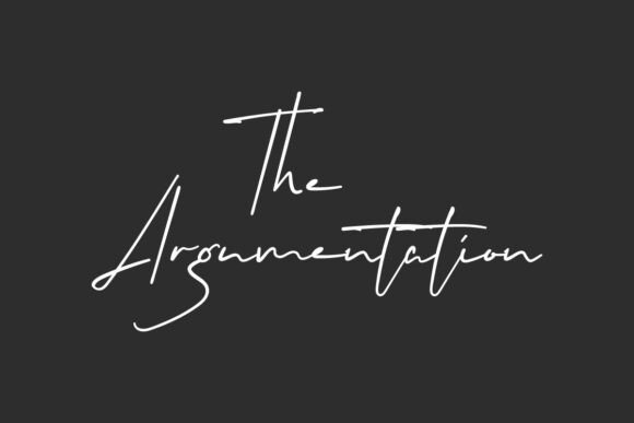The Argumentation: A Script Font with Timeless Elegance