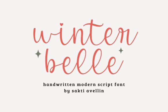 Winter Belle: A Script Font for Crafters and Product Creators
